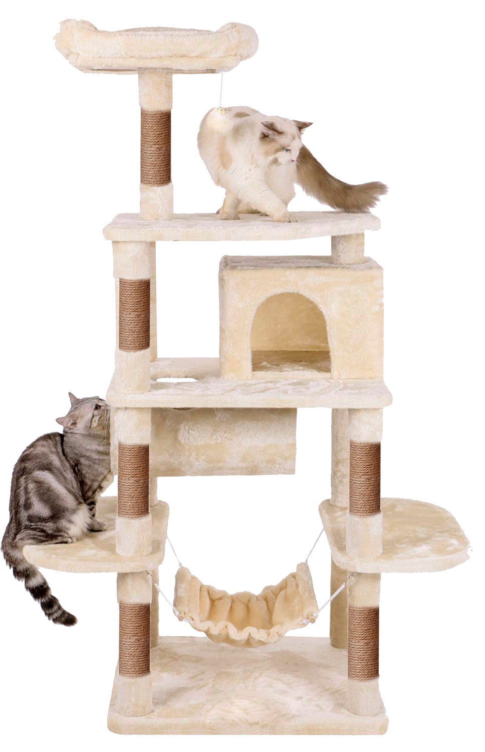 Игровой комплекс для кошек дом Pet БМФ Бежевый - фото 1