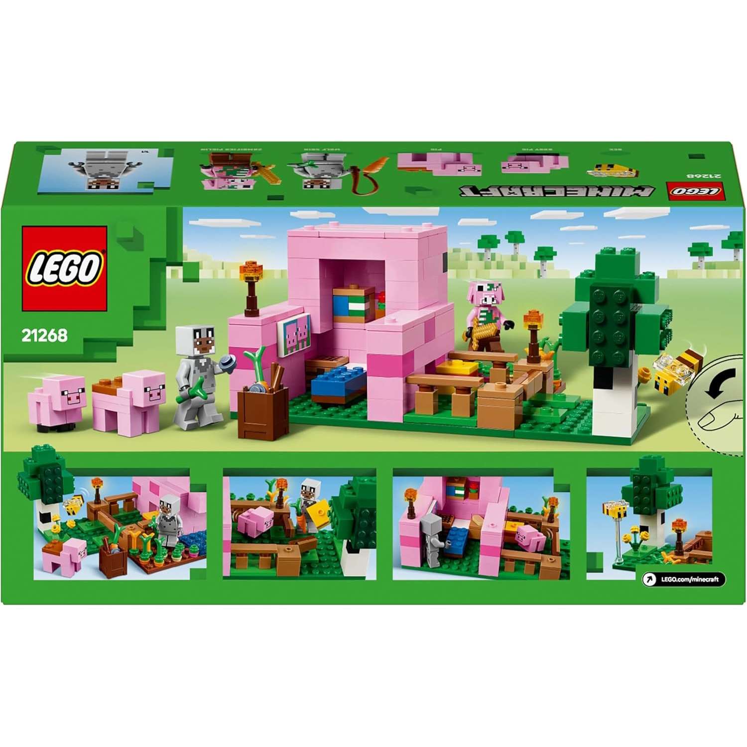 Конструктор LEGO Minecraft Домик для маленьких поросят блочный - фото 6