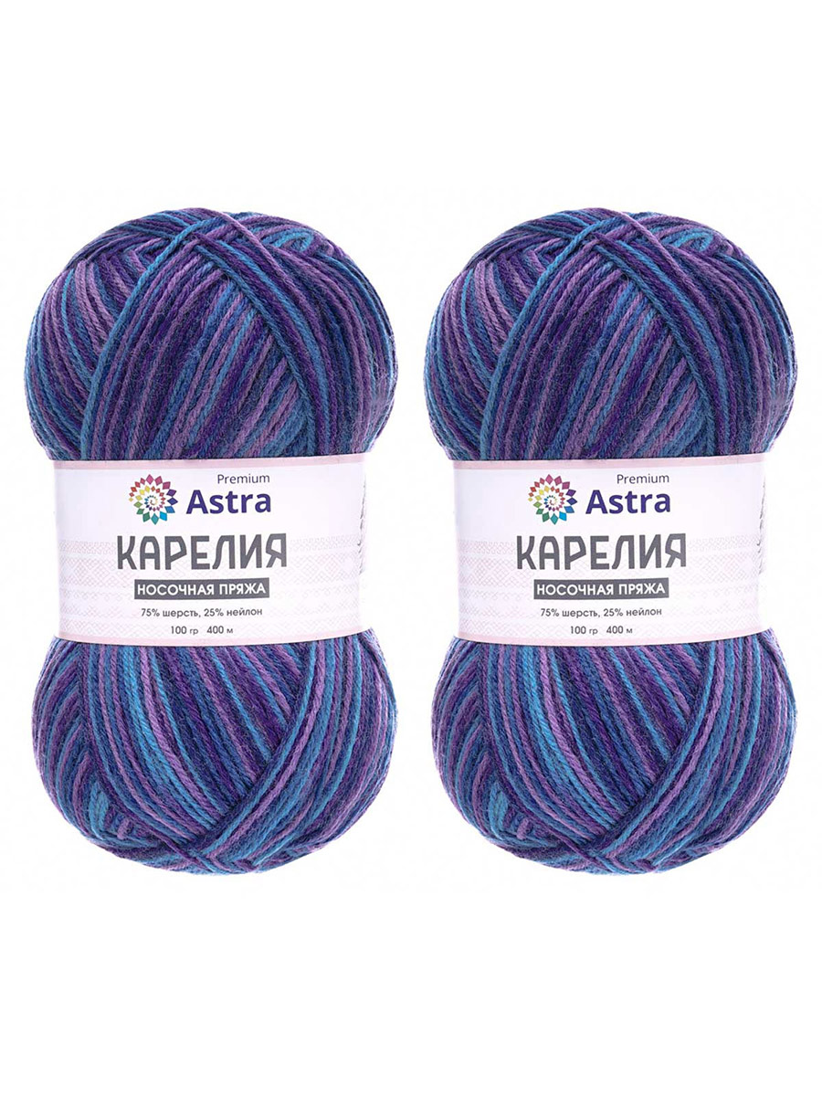 Пряжа для вязания носочная Astra Premium 100г 400м 2шт - фото 8