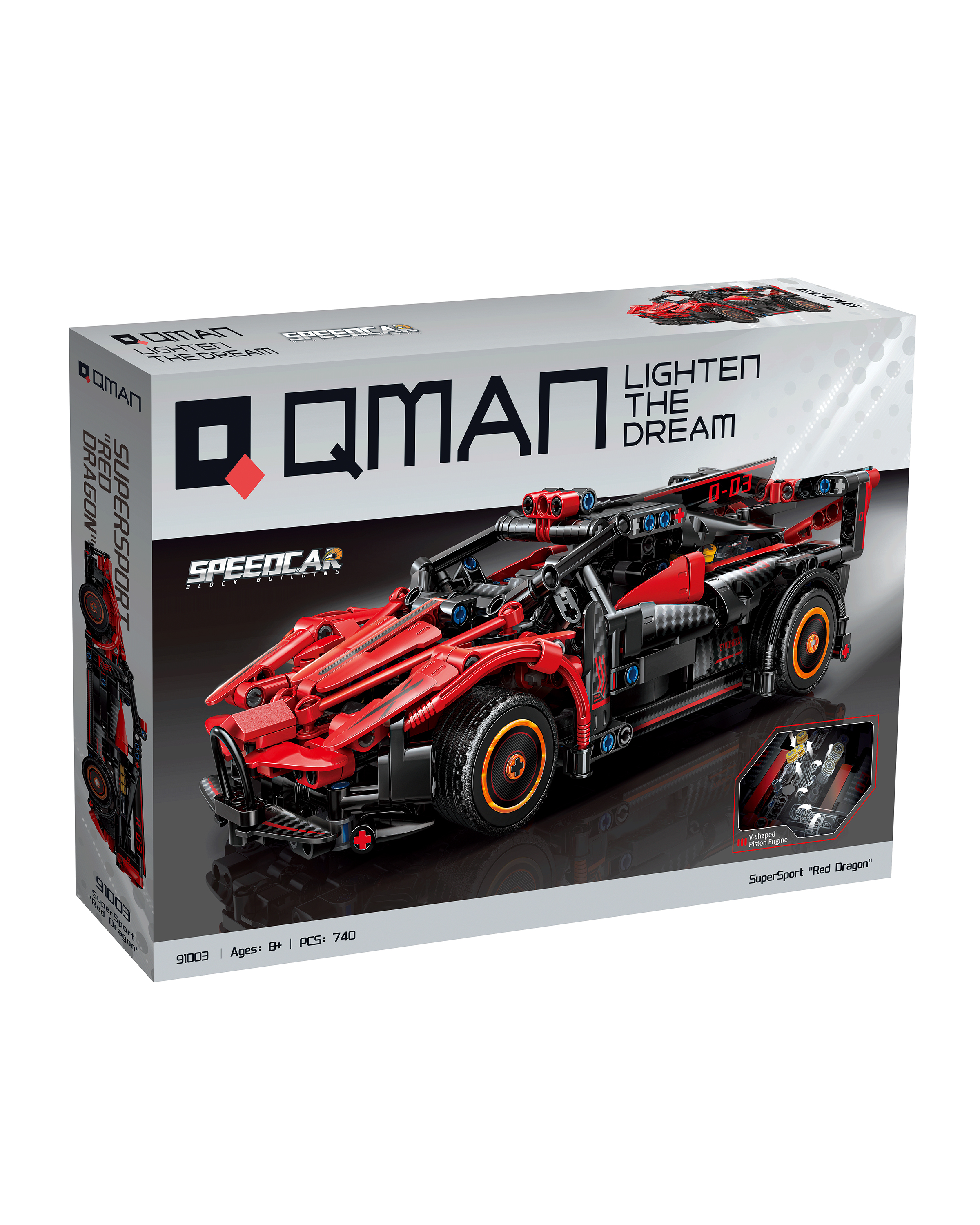 Конструктор QMAN Красный дракон 740 дет. - фото 3