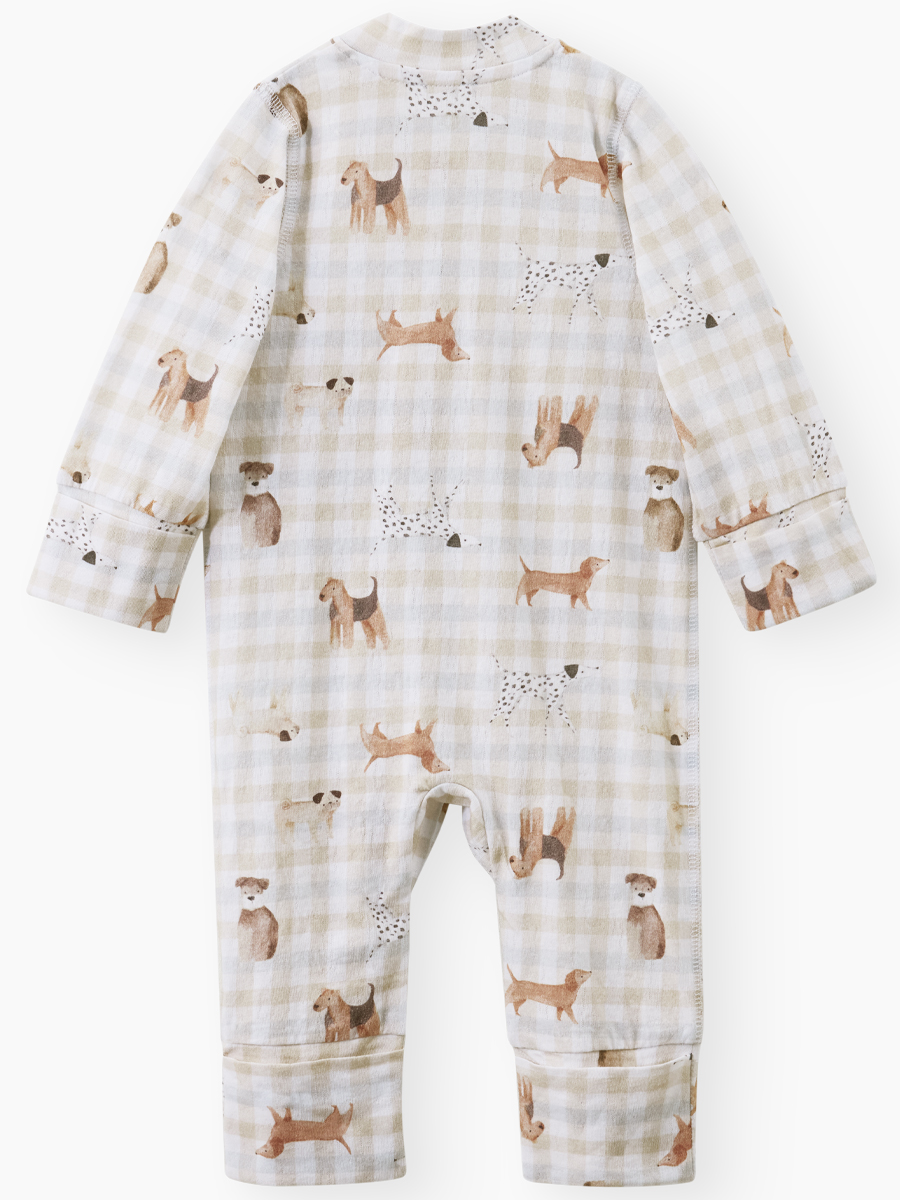 Комбинезон 2 шт и нагрудный фартук Happy Baby 90161-0_beige(dog) - фото 7