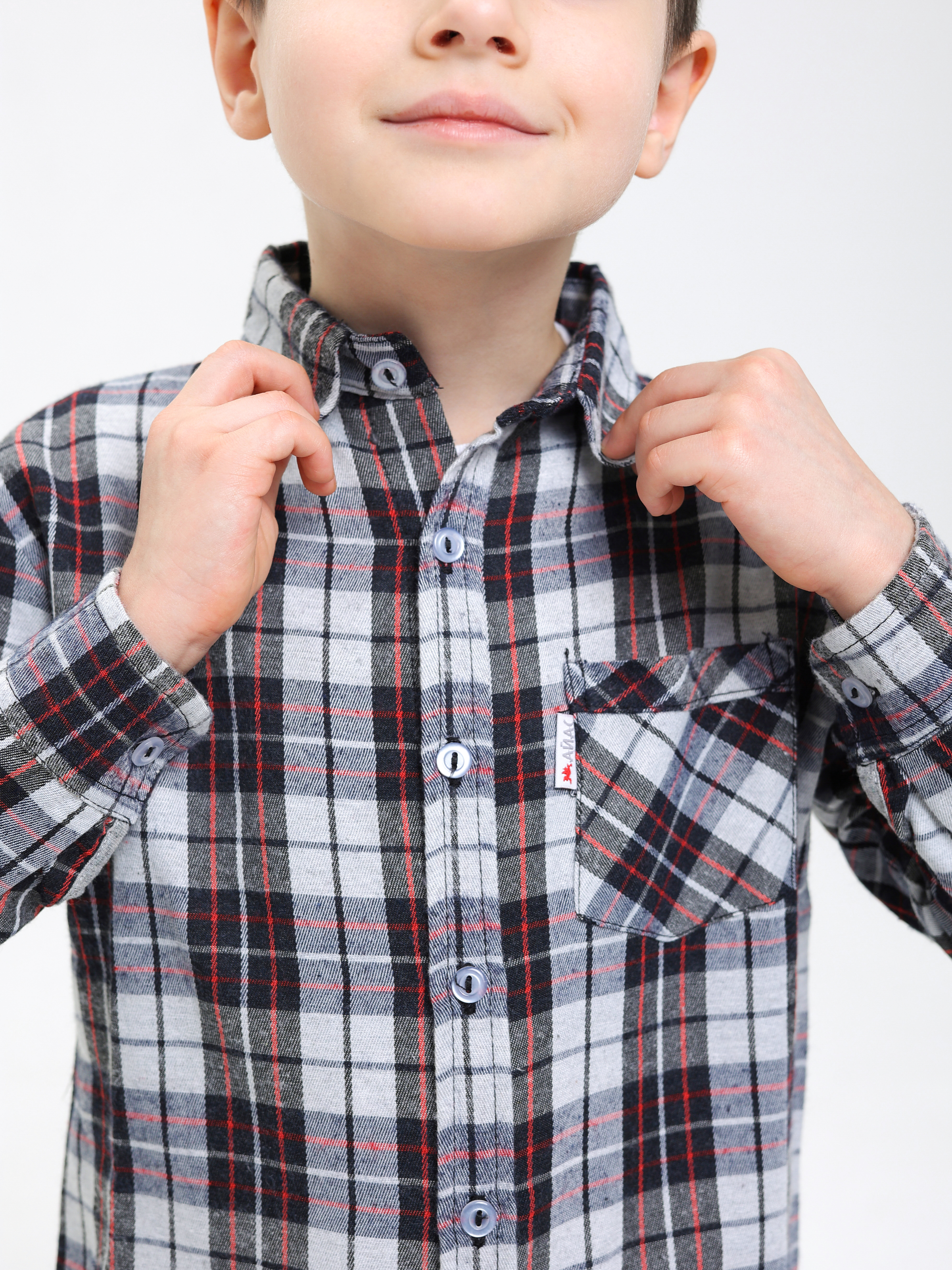 Рубашка АЙАС 16-04-23/серый - фото 4