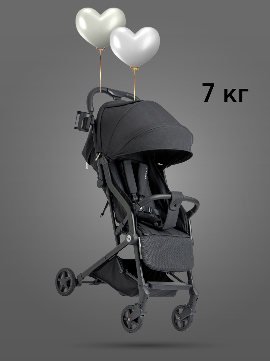 Коляска прогулочная Happy Baby Umma черный - фото 4