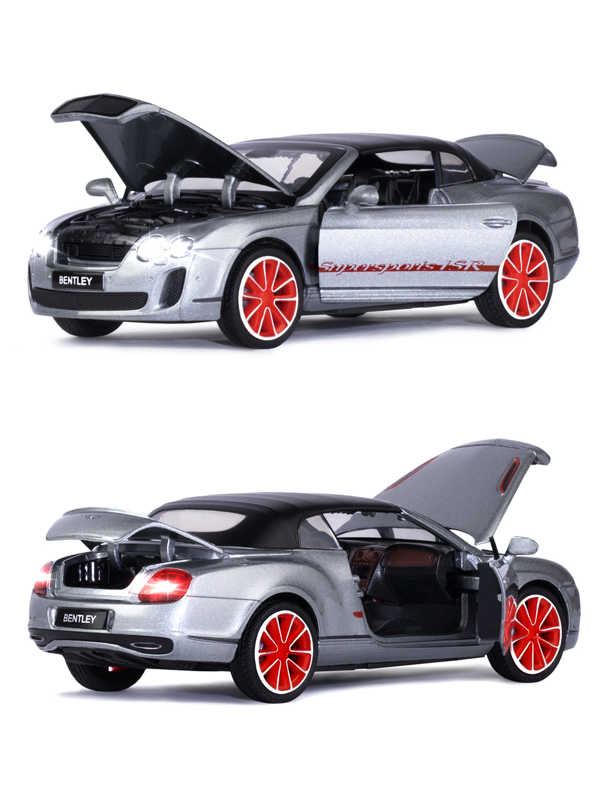 Автомобиль АВТОпанорама Bentley Continental Supersports ISR 1:32 JB1251397 - фото 8