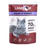 Корм для кошек Landor куропатка с индейкой 85г