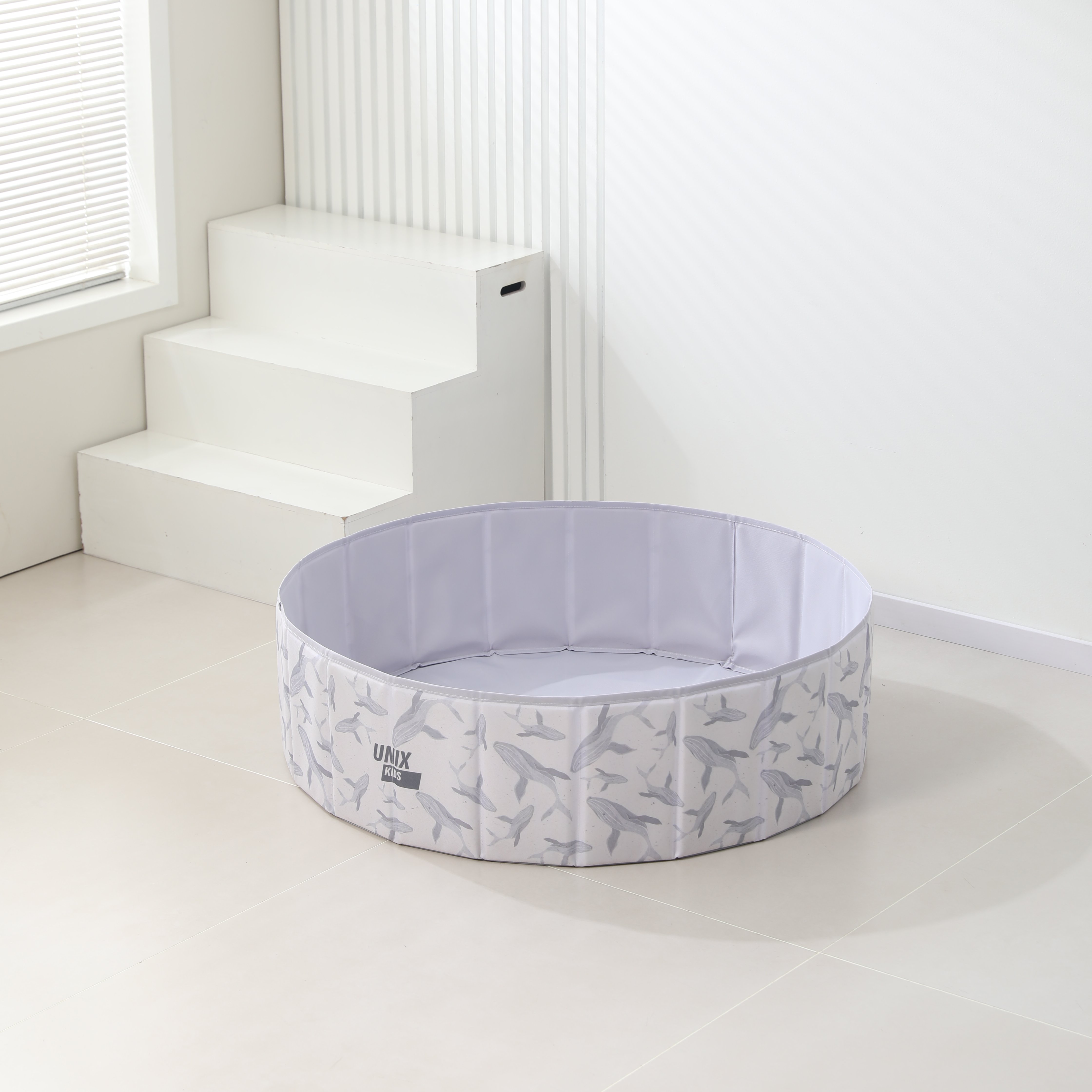 Сухой бассейн для шариков UNIX Kids Ocean 100 см Grey (без шариков) - фото 19