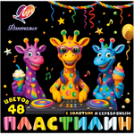 Пластилин Луч восковой 48 цв.