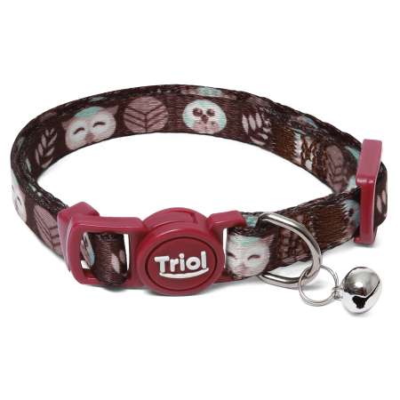 Ошейник для кошек Triol Сова XS 18-27*1см Коричневый