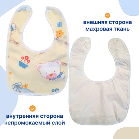 Нагрудник Uviton текстиль 2 шт. в ассортименте