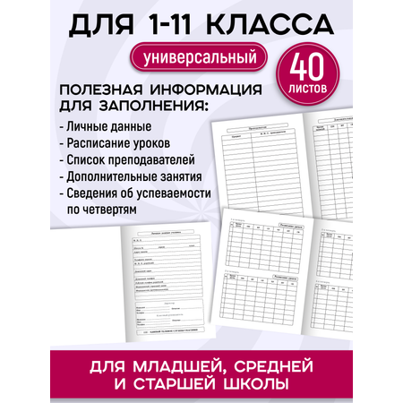 Дневник школьный Prof-Press 40 листов
