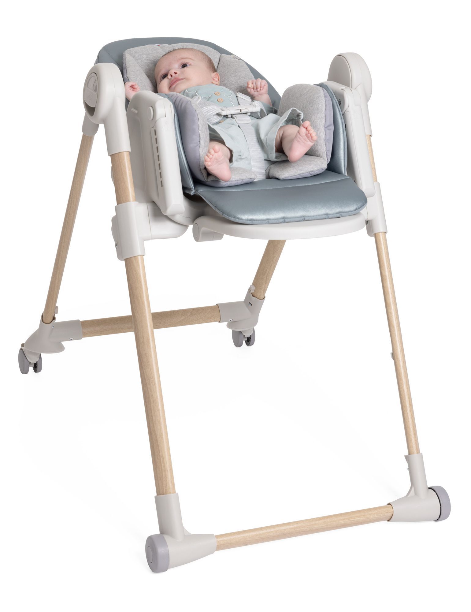 Стульчик для кормления Chicco голубой - фото 16