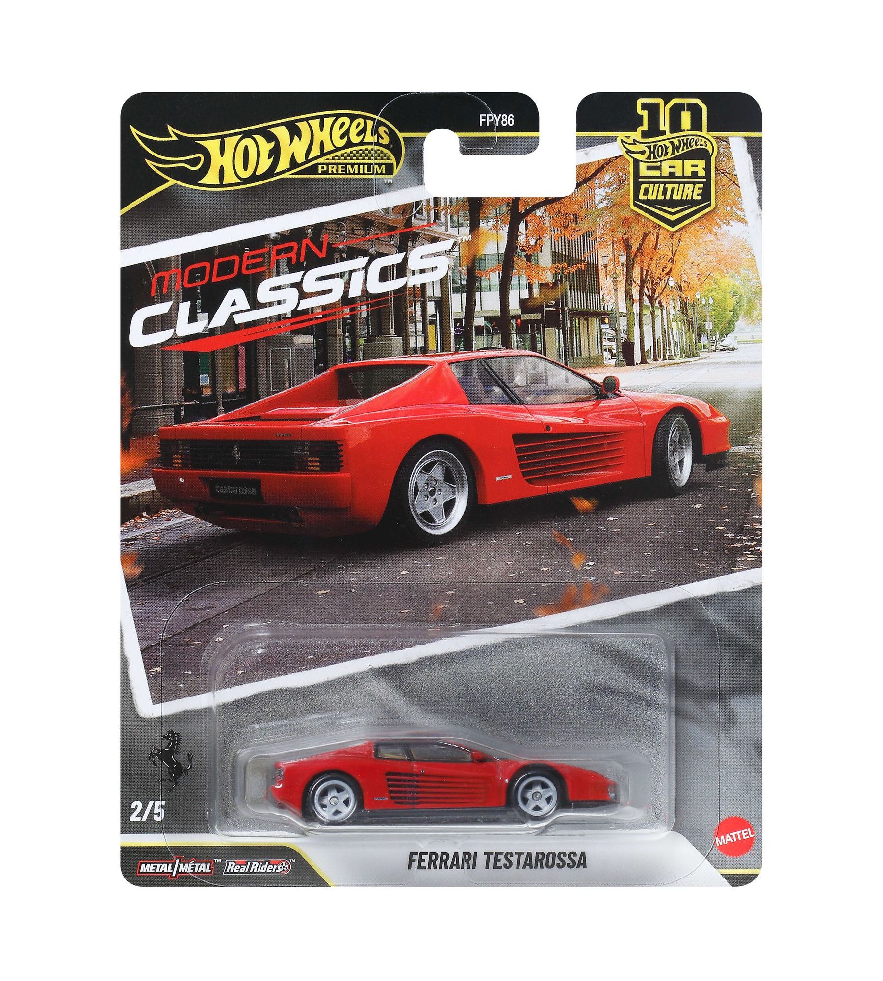 Автомобиль Hot Wheels Ferrari Testarossa 1:64 JKF00 - фото 6