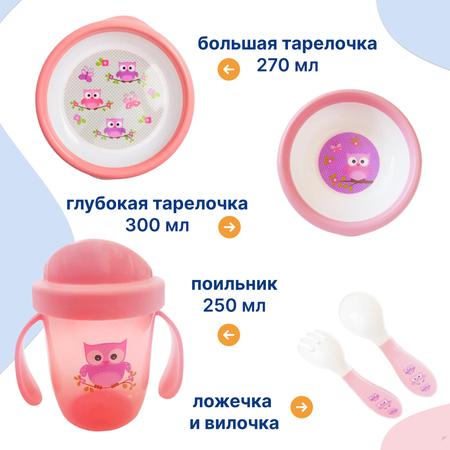 Набор посуды Uviton набор посуды 300 мл 5 предм.