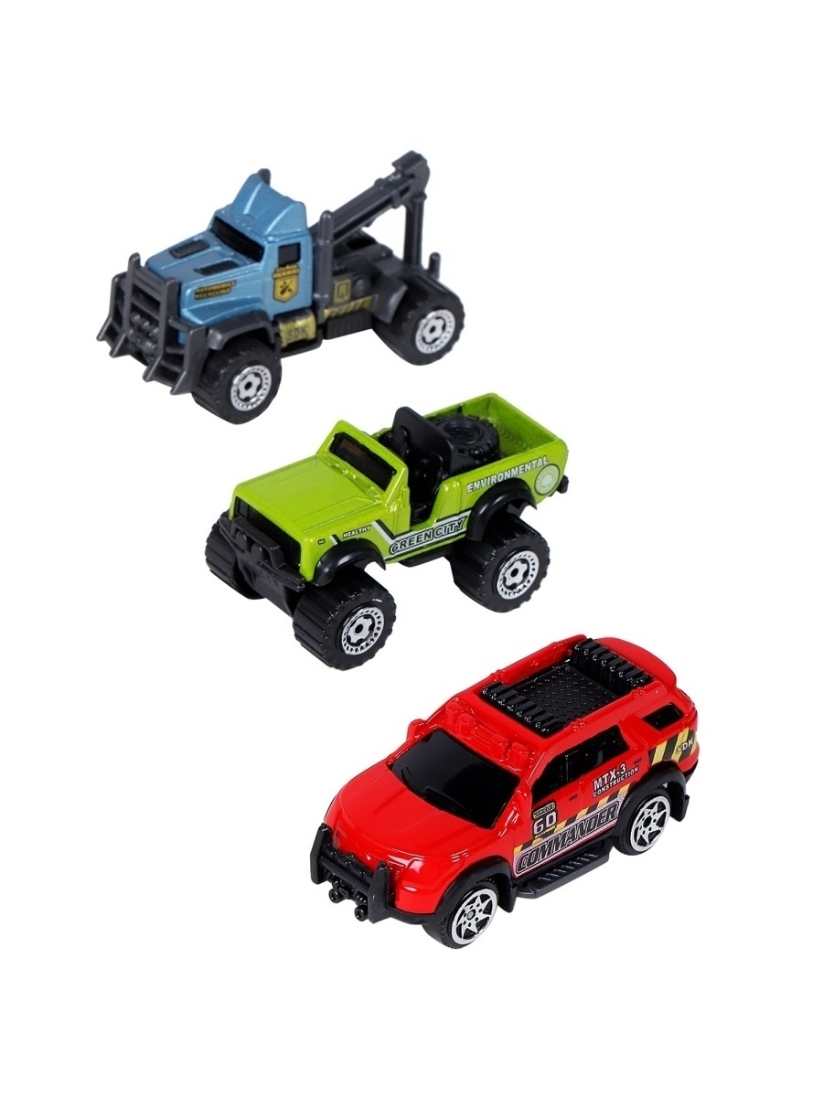 Игровой набор AUTODRIVE Машинки металлические 3шт 1:64 JB0403955 - фото 5