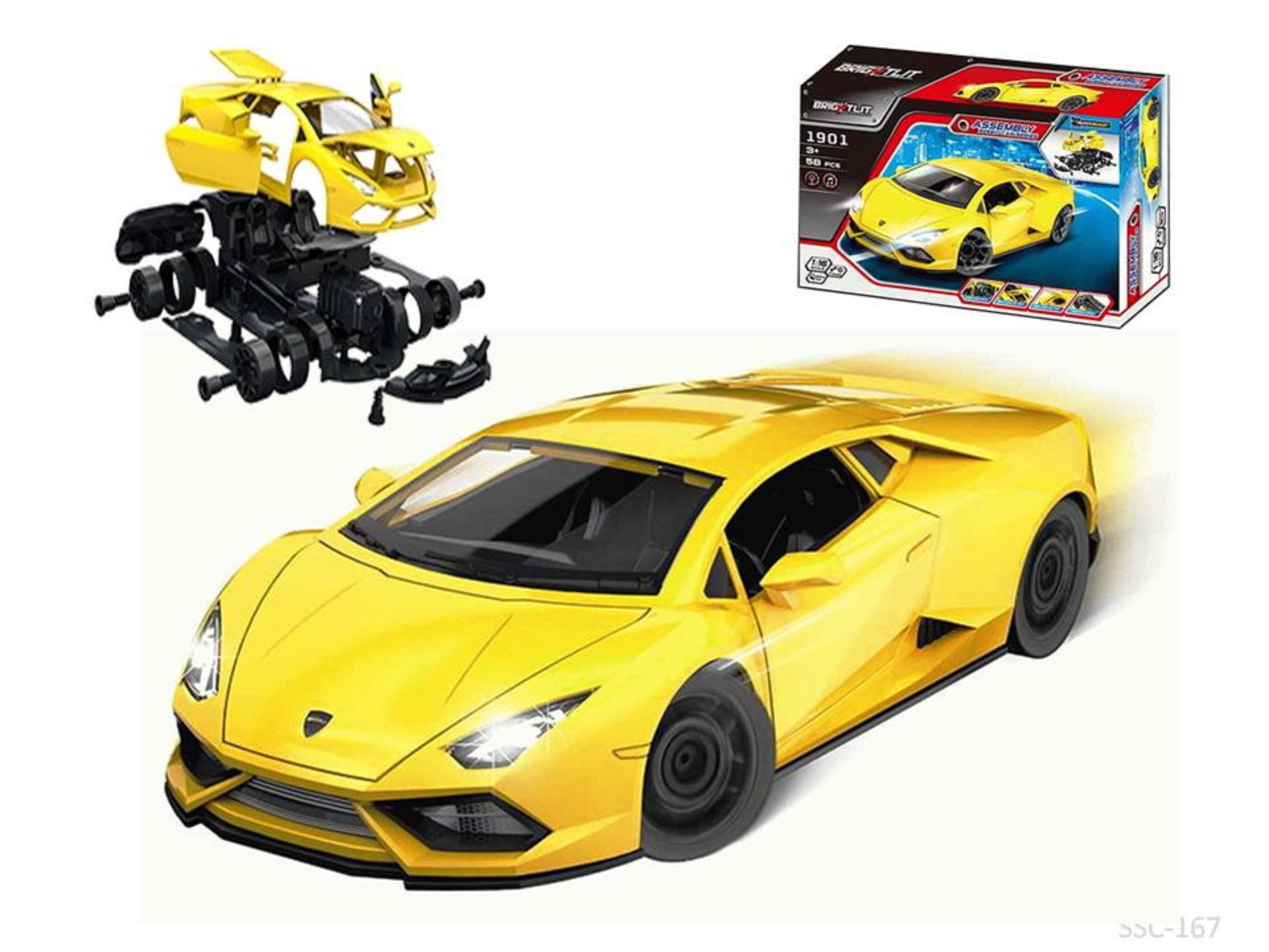 Конструктор Junfa Гоночная машина сборная игровая модель - фото 1