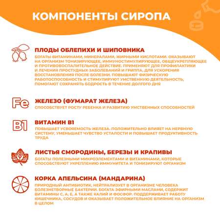 Биологически активная добавка Consumed Укрепление памяти сироп облепихи для детей 3+ 100мл