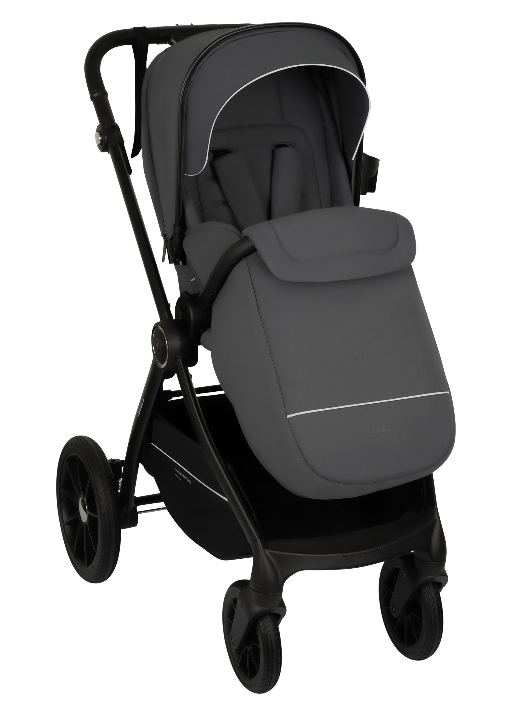 Коляска прогулочная JOVOLA LYRA с реверсивным блоком серый - фото 2