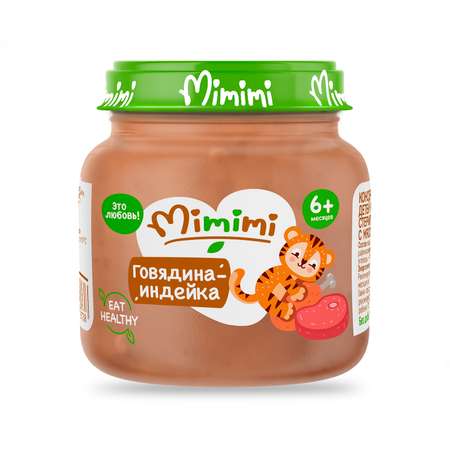 Пюре Mimimi из говядины с мясом индейки 80г с 6месяцев