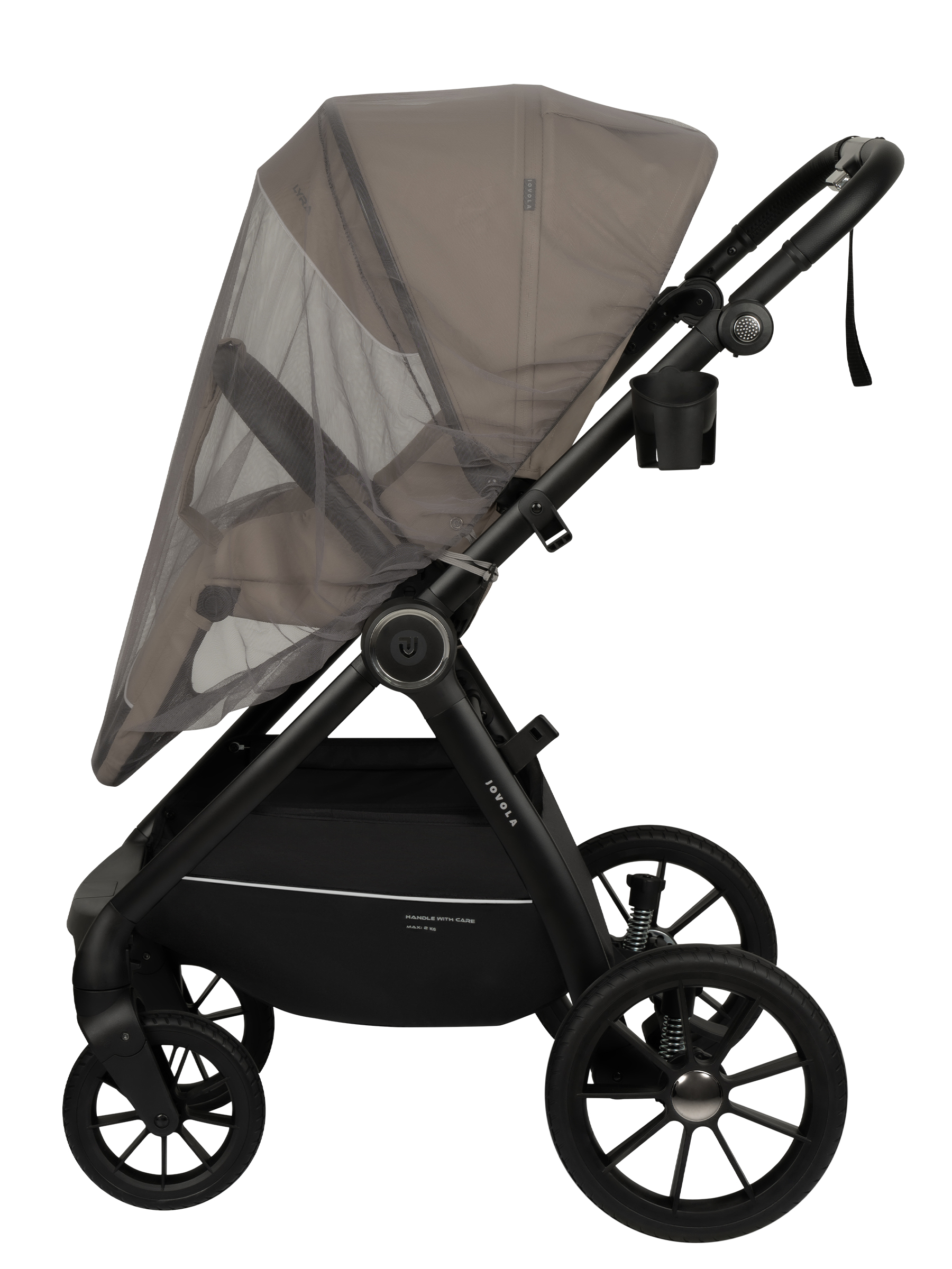 Коляска прогулочная JOVOLA LYRA бежевый - фото 25