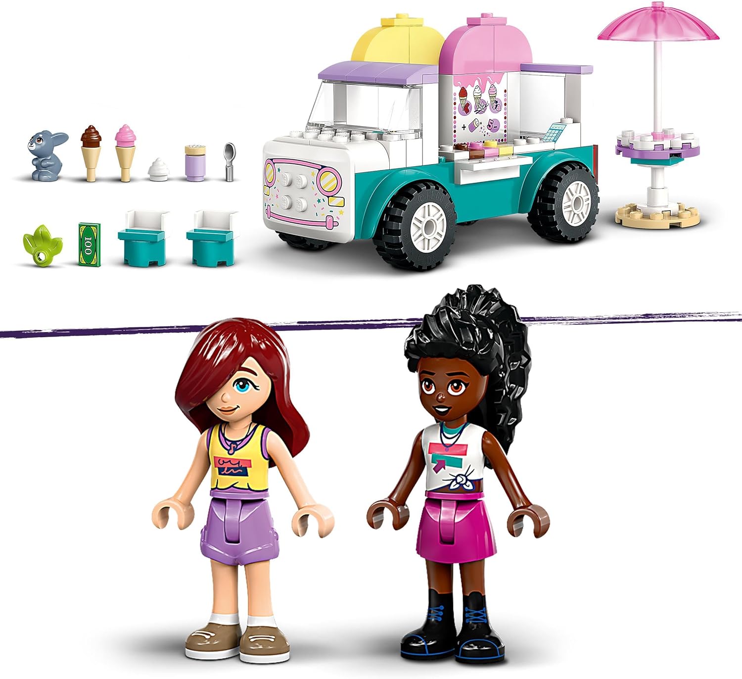 Конструктор LEGO Friends Грузовик с мороженым блочный - фото 4