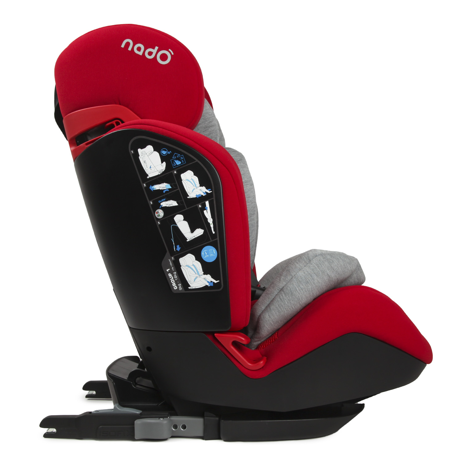 Автокресло nado Garnet red Isofix 1/2/3 (9-36 кг) красный - фото 16