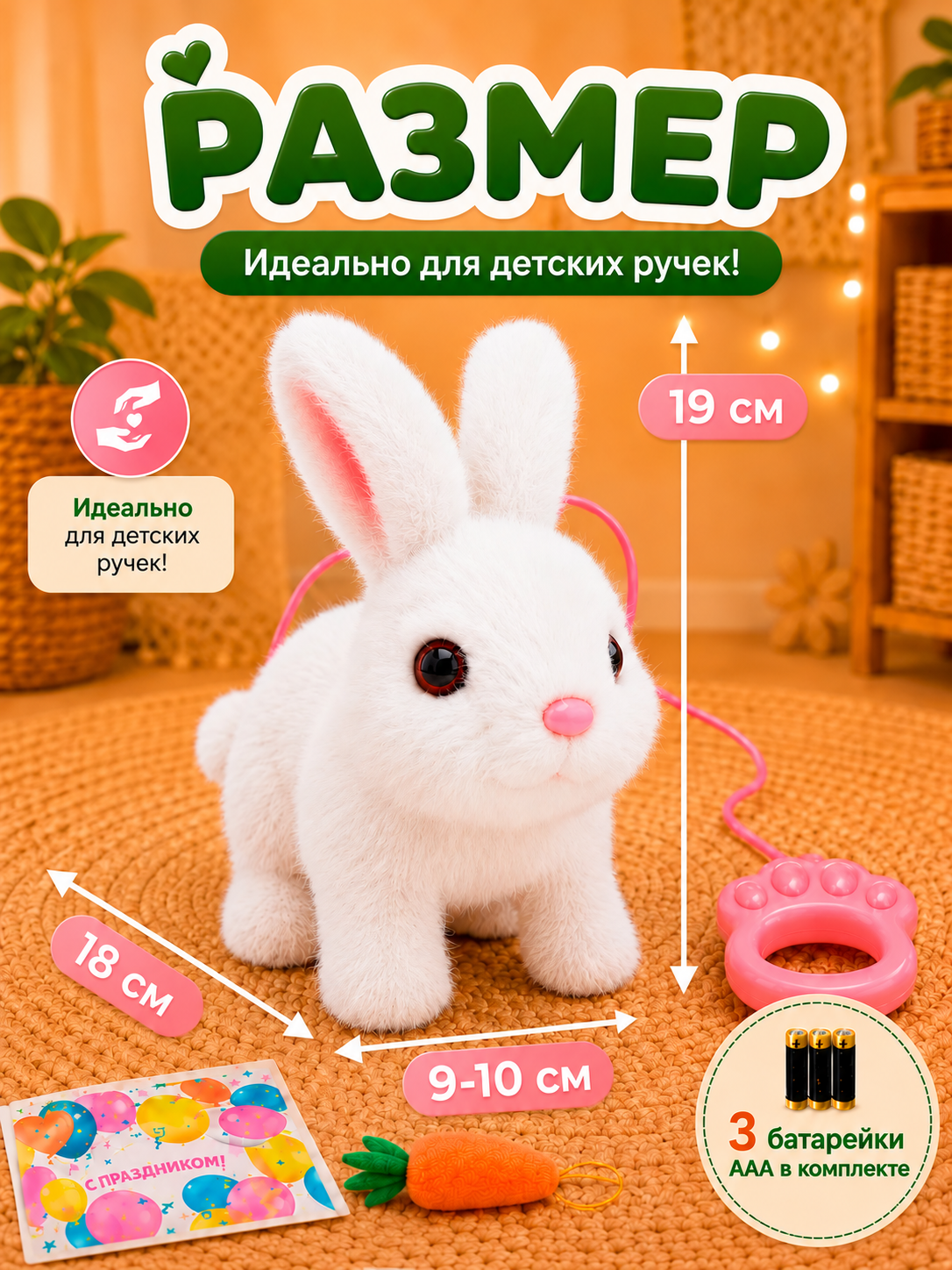 Мягкая игрушка FAVORITSTAR DESIGN Зайчик - фото 5