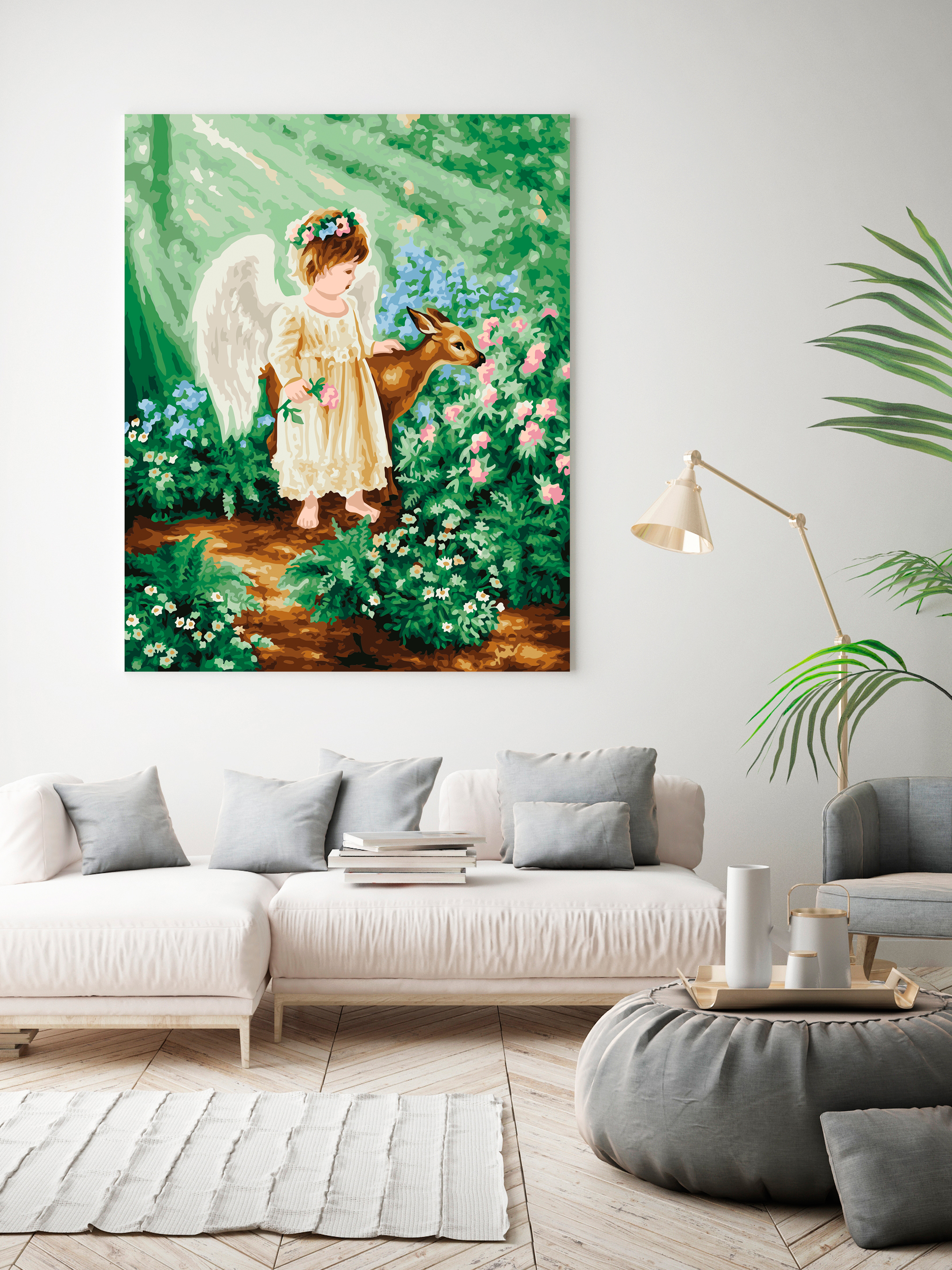 Картина по номерам Art sensation Ангел и оленёнок в ассортименте - фото 3