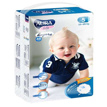 Подгузники AURA BABY XL 48 шт.