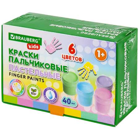 Краски пальчиковые Brauberg 6 цв.