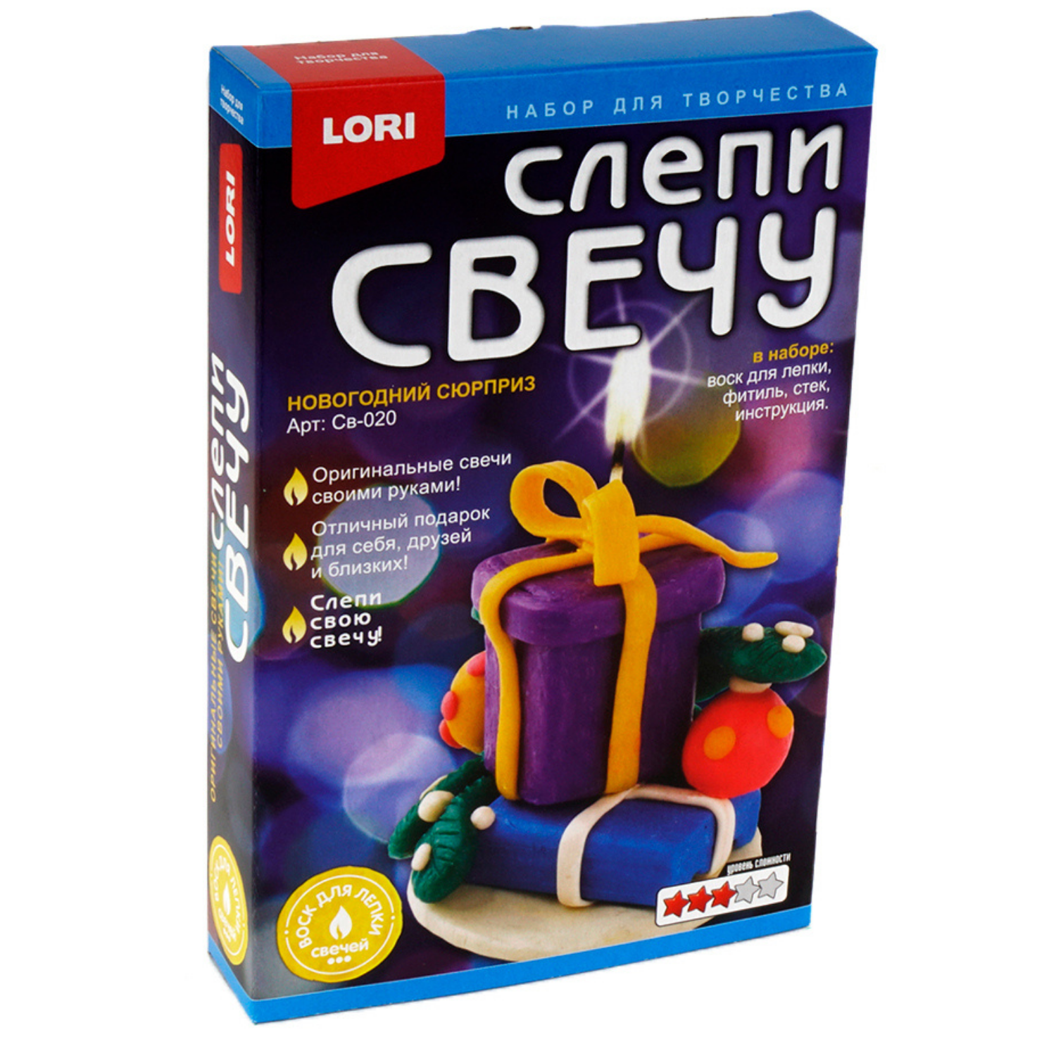 Набор LORI(колорит) Новогодний сюрприз свеча - фото 1