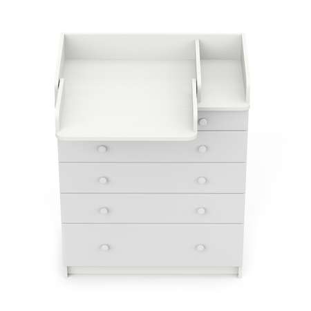 Пеленальный комод aton baby furniture Комод Maks белый премиум/белый
