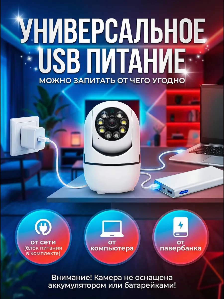 Видеоняня ТОТОША Видеоняня беспроводная 360° - фото 5