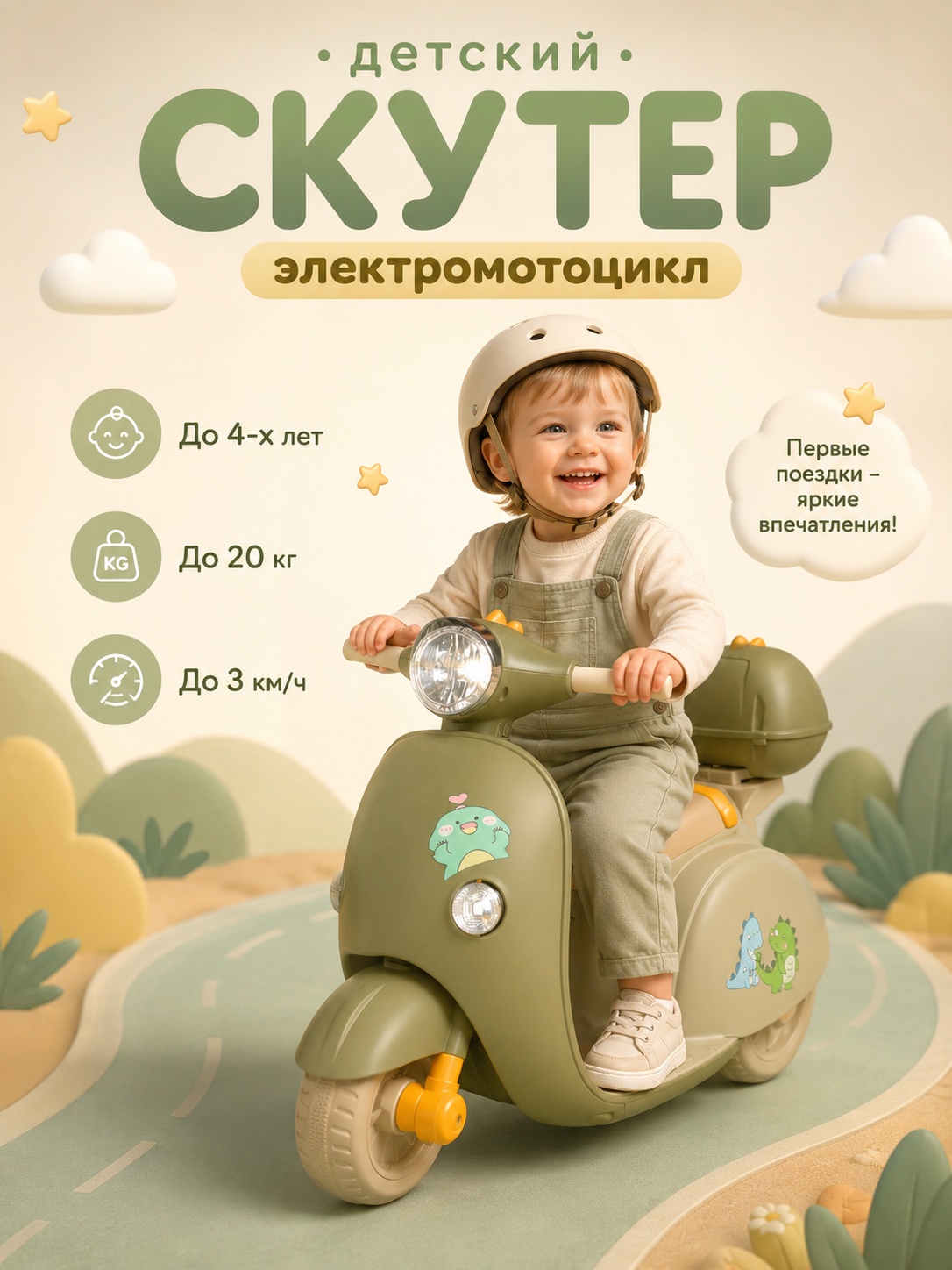 Электромотоцикл Jiajia С пультом ДУ - фото 1