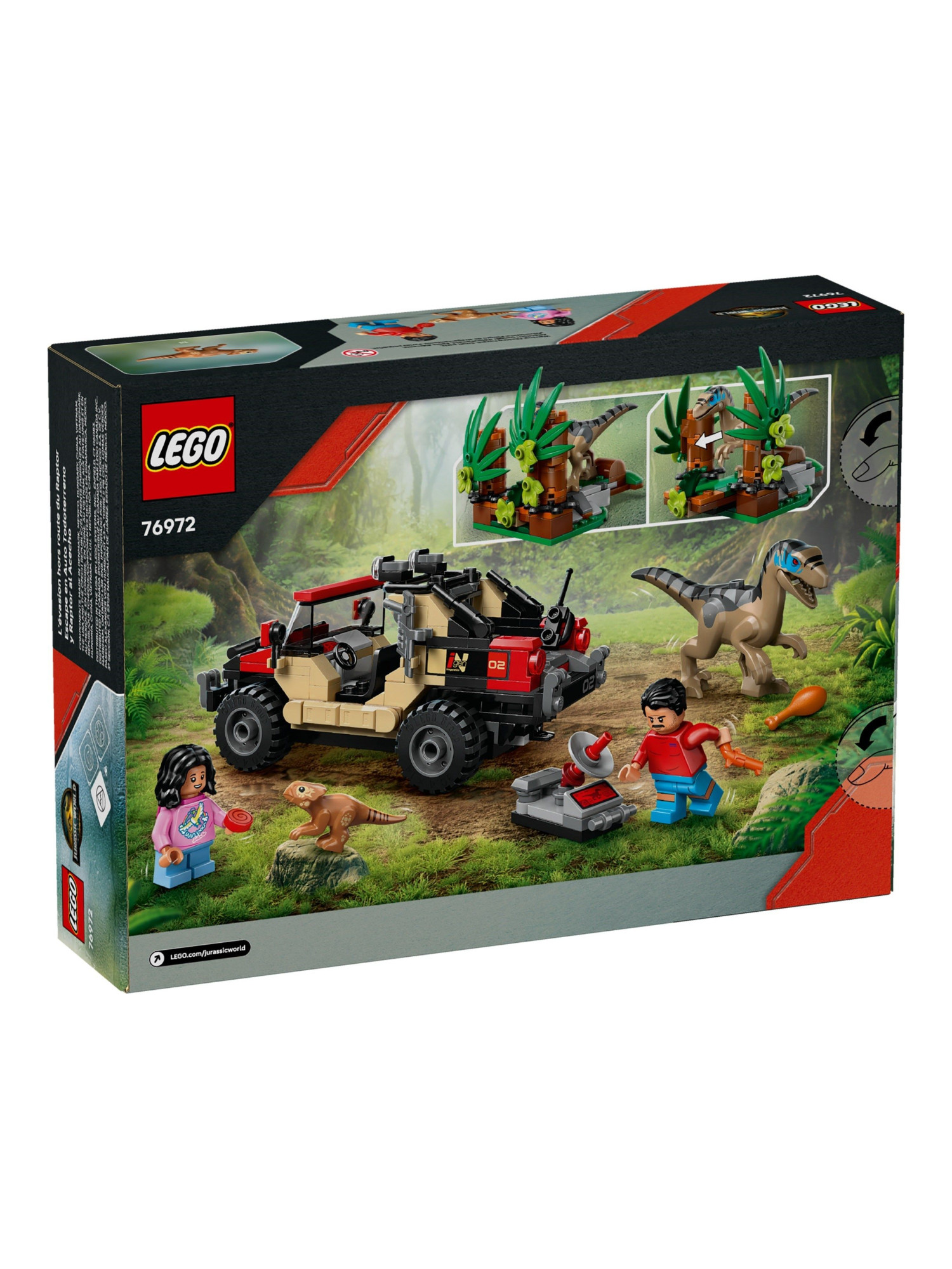 Конструктор LEGO Jurassic World Побег раптора по бездорожью 285 дет. - фото 3