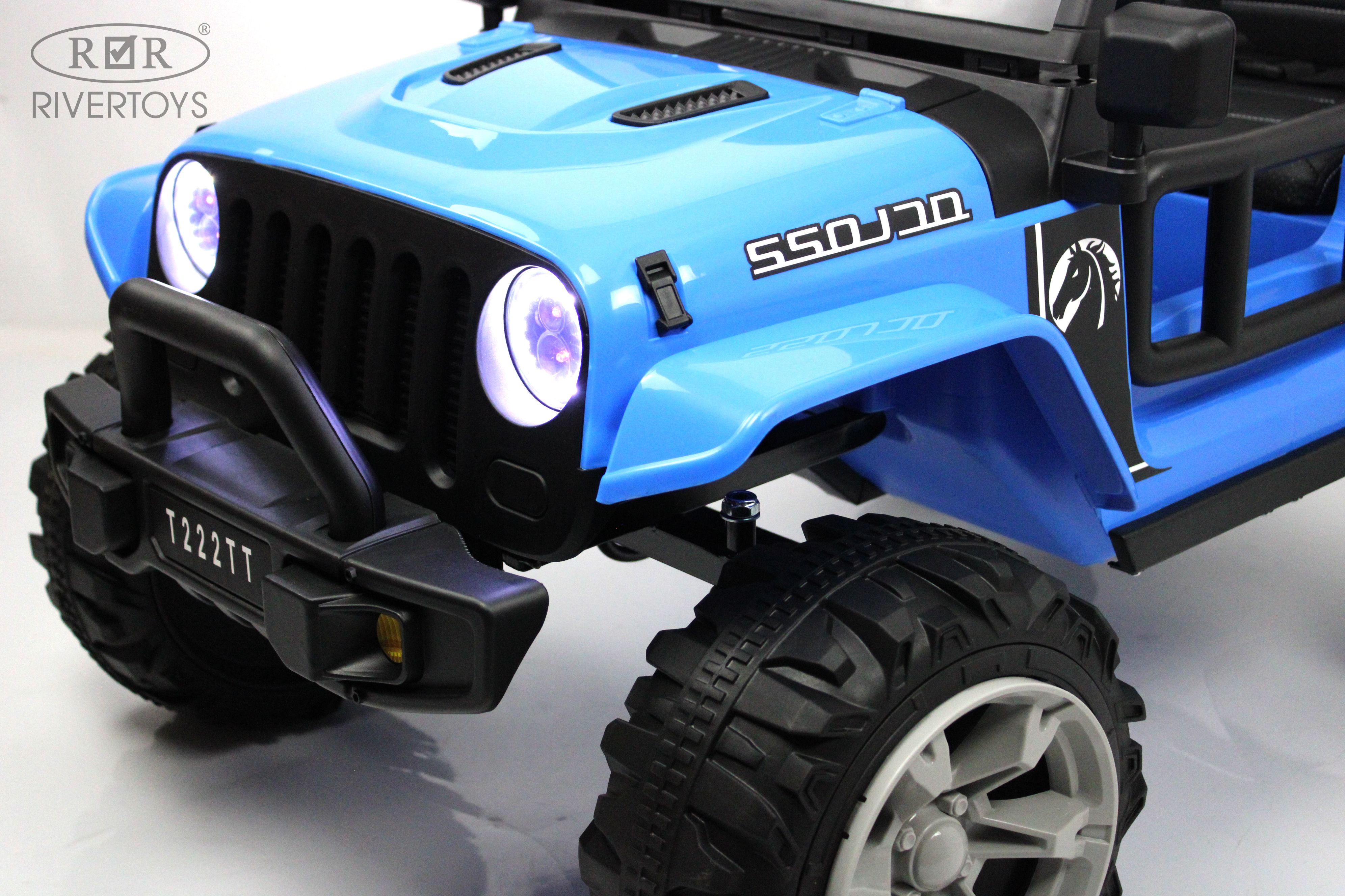 Электромобиль RIVERTOYS T222TT-4WD-BLUE С пультом ДУ - фото 21