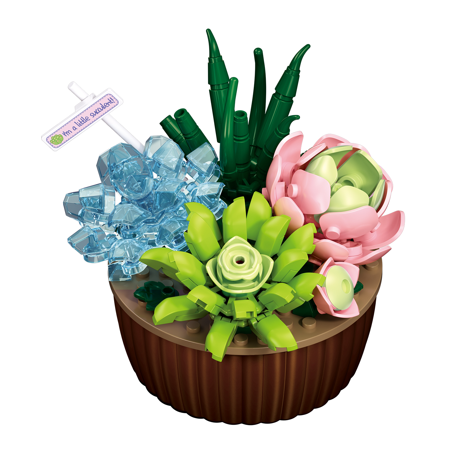 Конструктор SLUBAN Зеленые суккуленты - фото 3