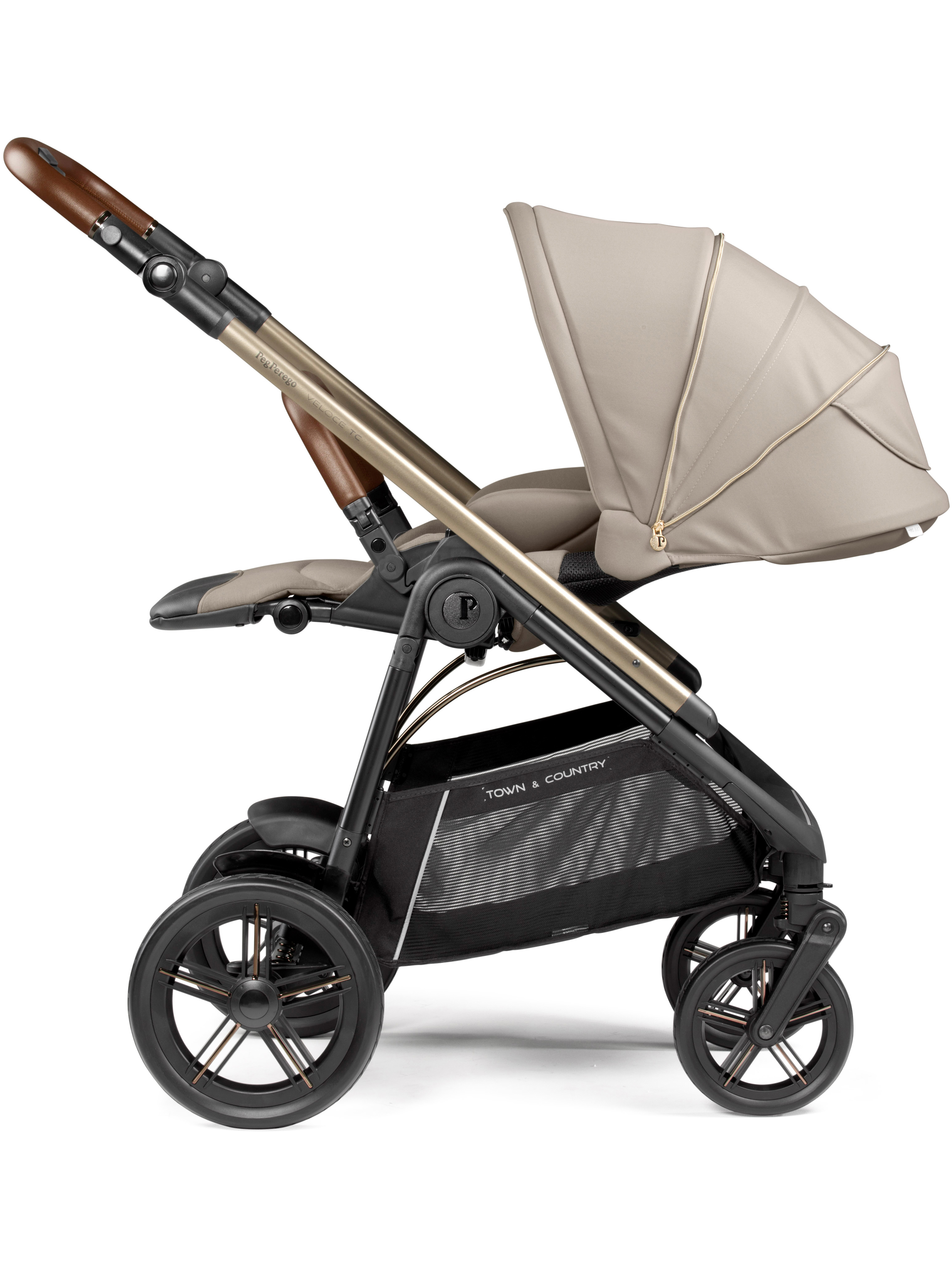 Коляска прогулочная Peg-Perego Veloce TC бежевый - фото 4