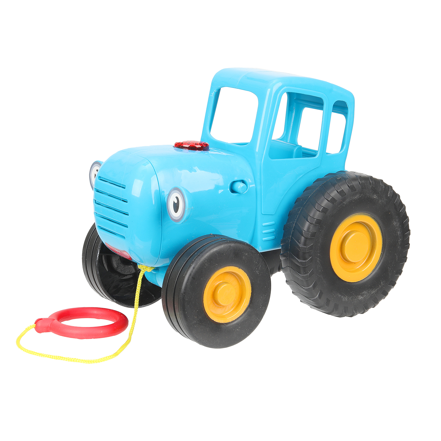 Каталка УМка Синий трактор на веревочке синий - фото 3