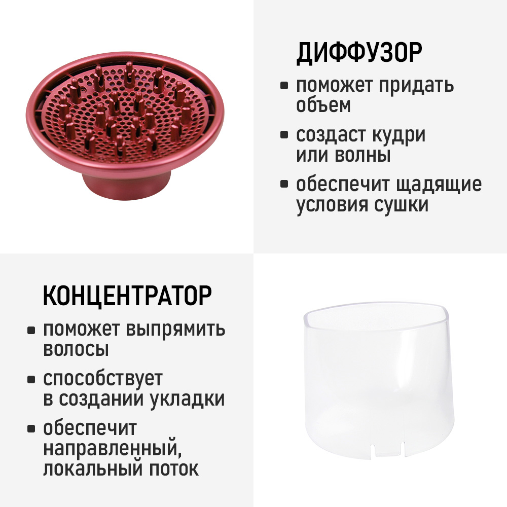 Фен электрический OBSIDIAN BS-HD501A - фото 3