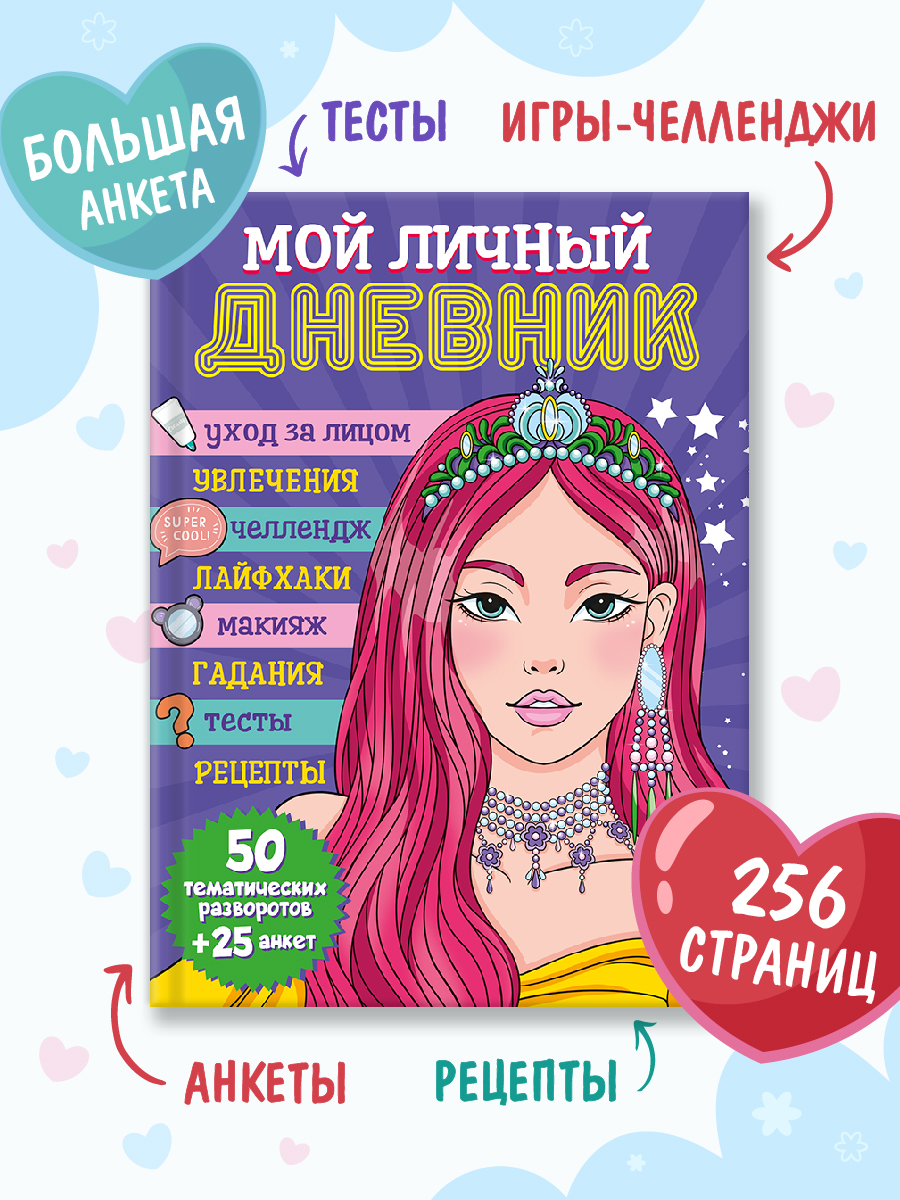Дневник Проф-Пресс Мой личный дневник 256 стр 15х20.4см - фото 1