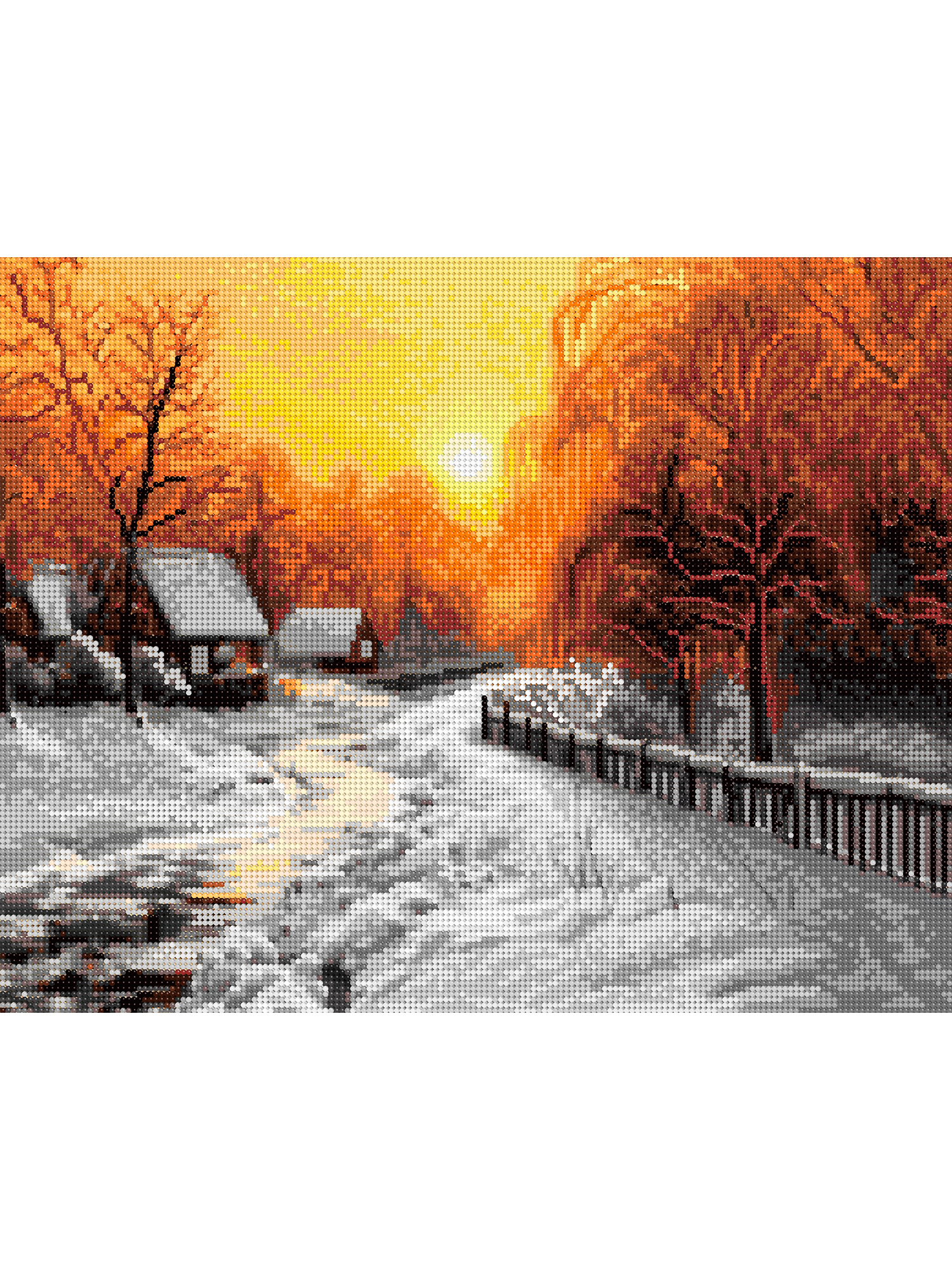 Алмазная мозаика Art on Canvas Зимняя деревня в ассортименте - фото 2