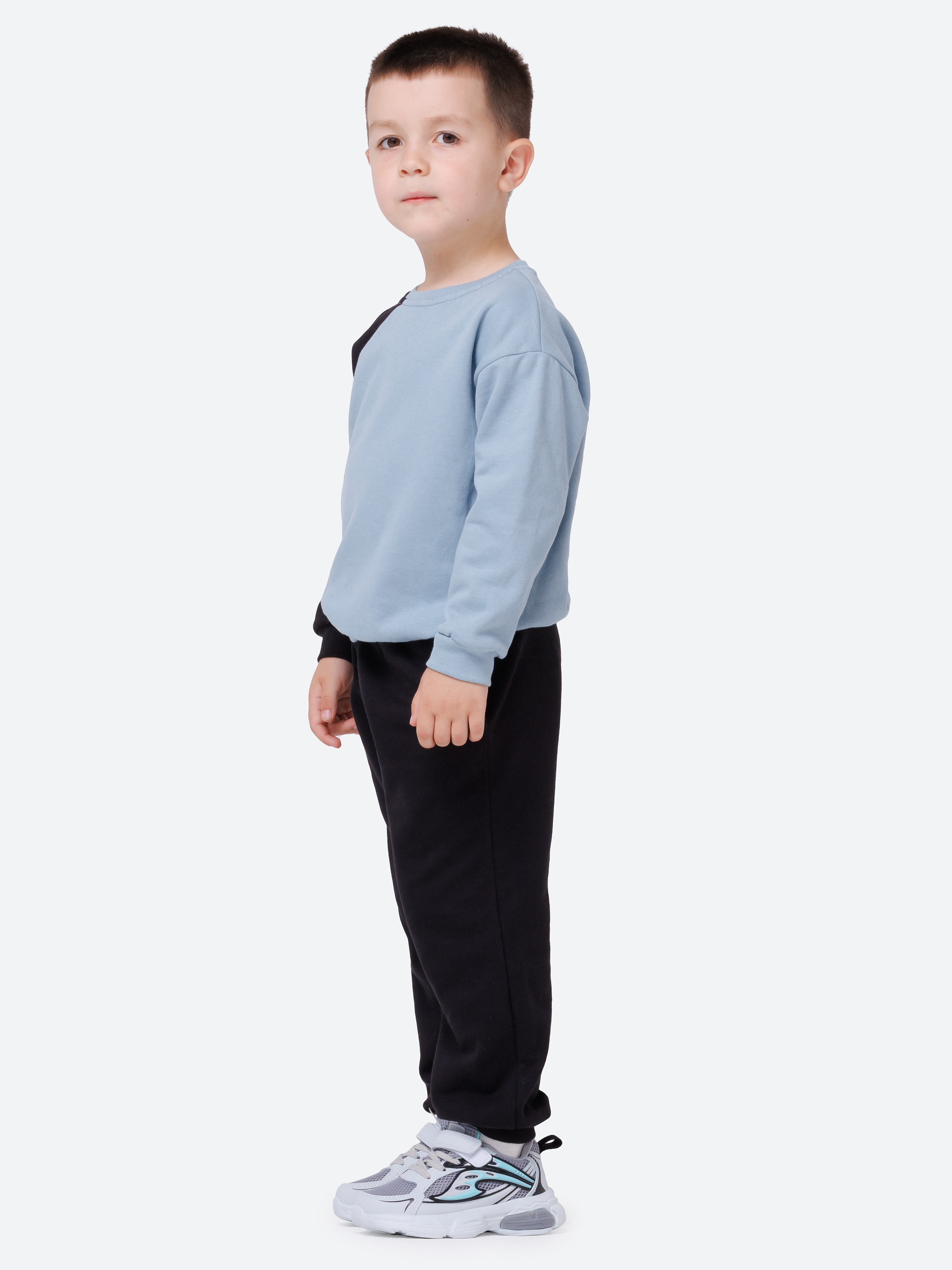 Спортивный костюм VEDDI 2261/6041ф-2025/черный/серый - фото 7