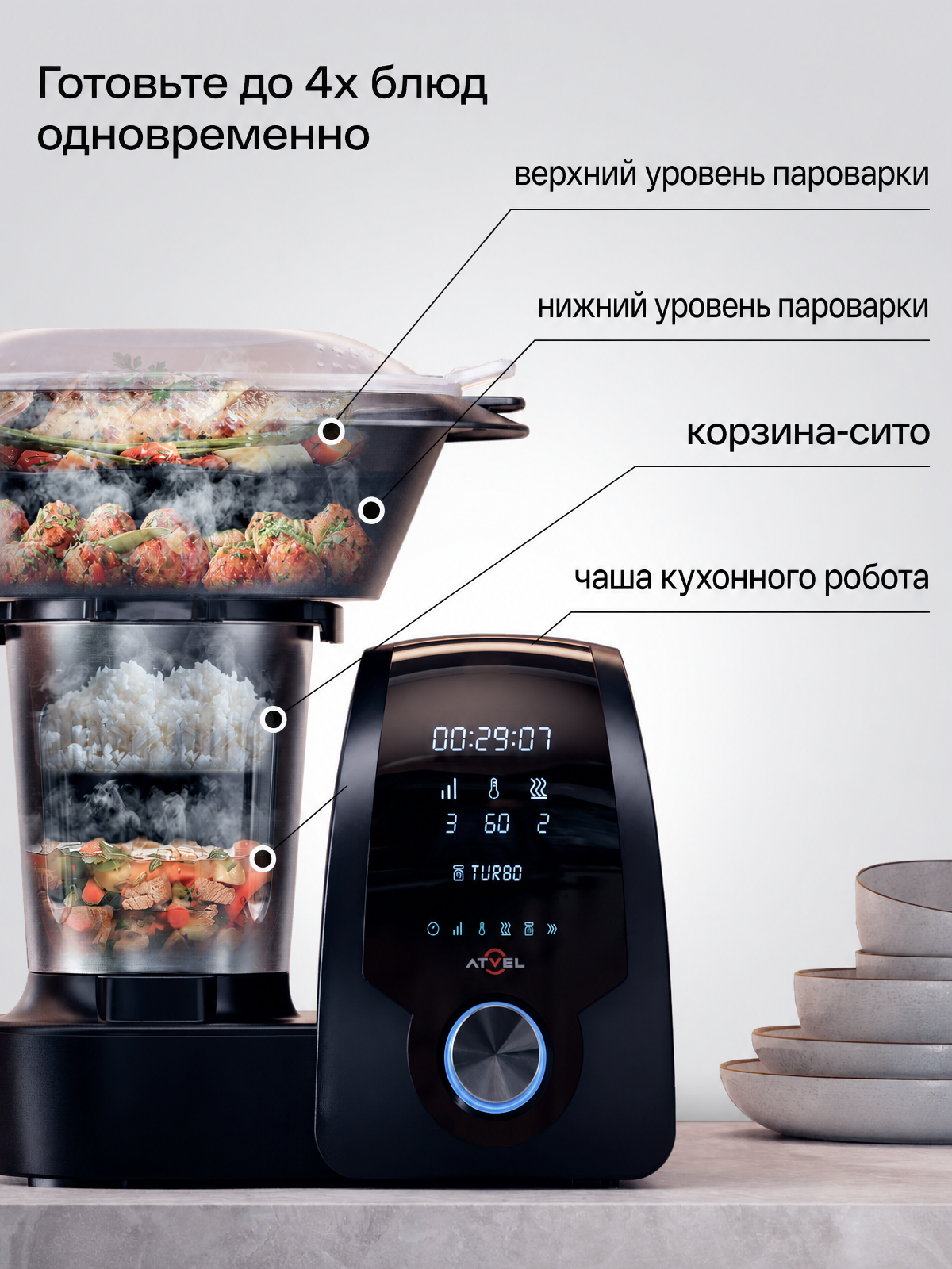 Кухонный робот Atvel KitchenBot H 42201 - фото 13