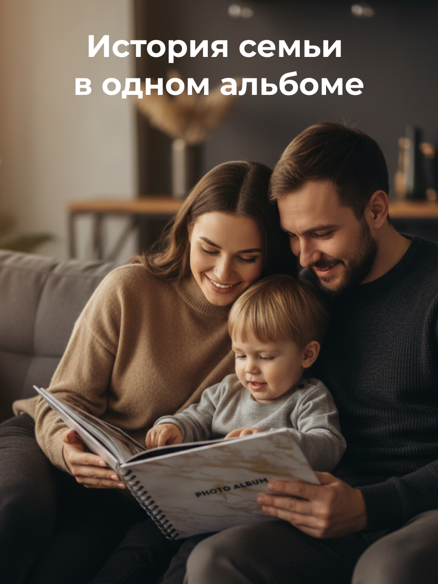 Фотоальбом iLikeGift White gold marble 20 листов - фото 6