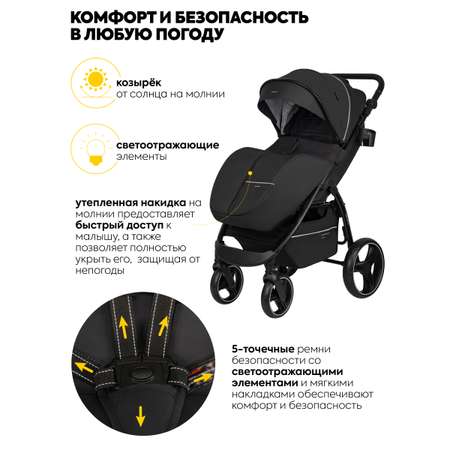 Коляска прогулочная JOVOLA SELENA 2025 черный черный