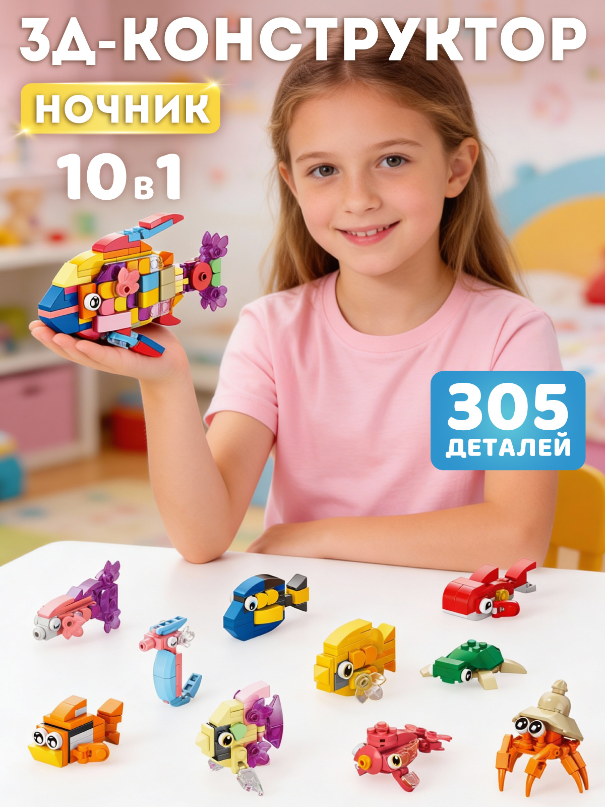 Конструктор Constructa Рыба 305 дет. - фото 1