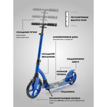 Городской самокат SCOOTER двухколесный