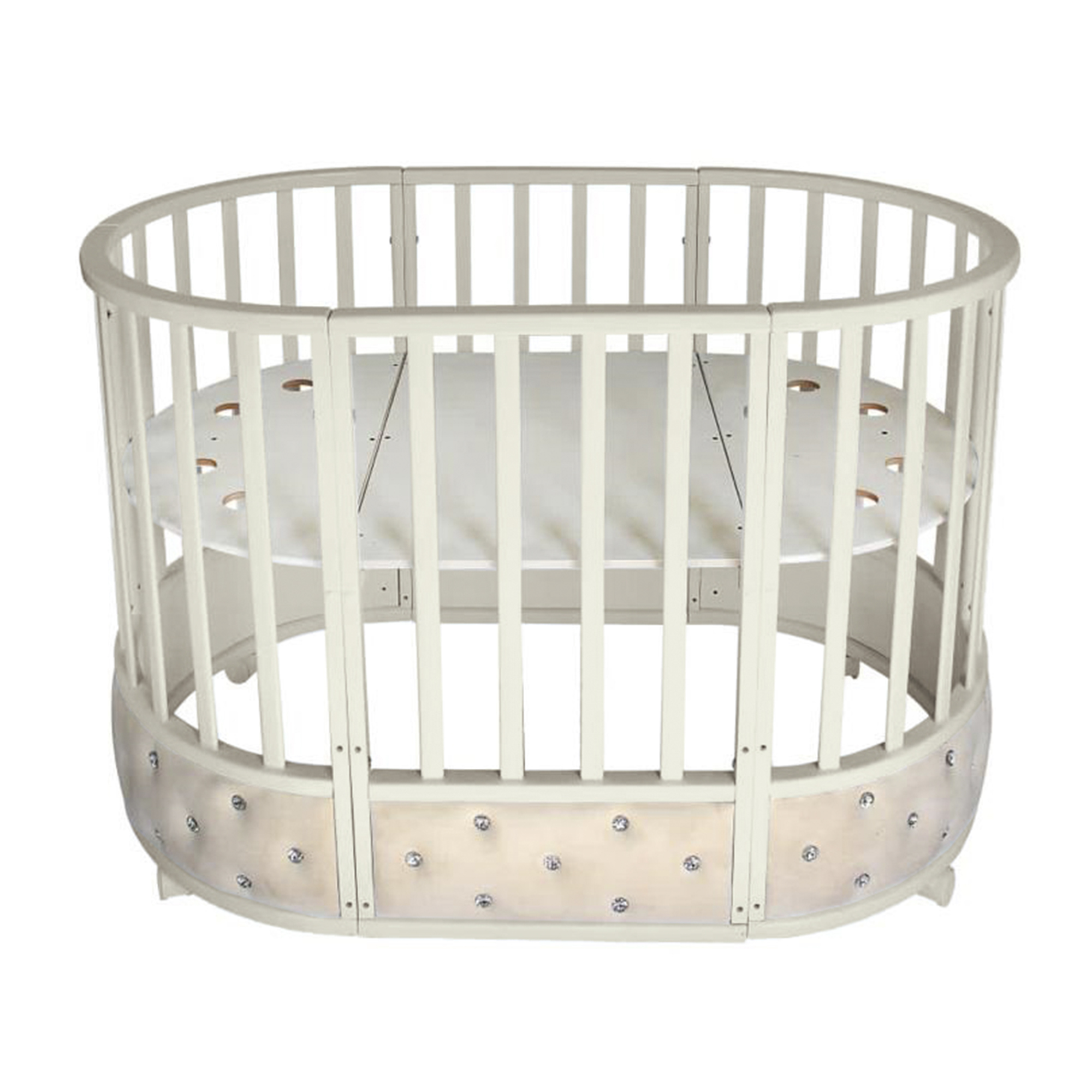 Детская кроватка Sweet Baby овальная, (слоновая кость) - фото 1