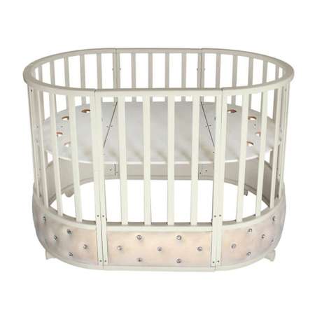 Детская кроватка Sweet Baby овальная, (слоновая кость)