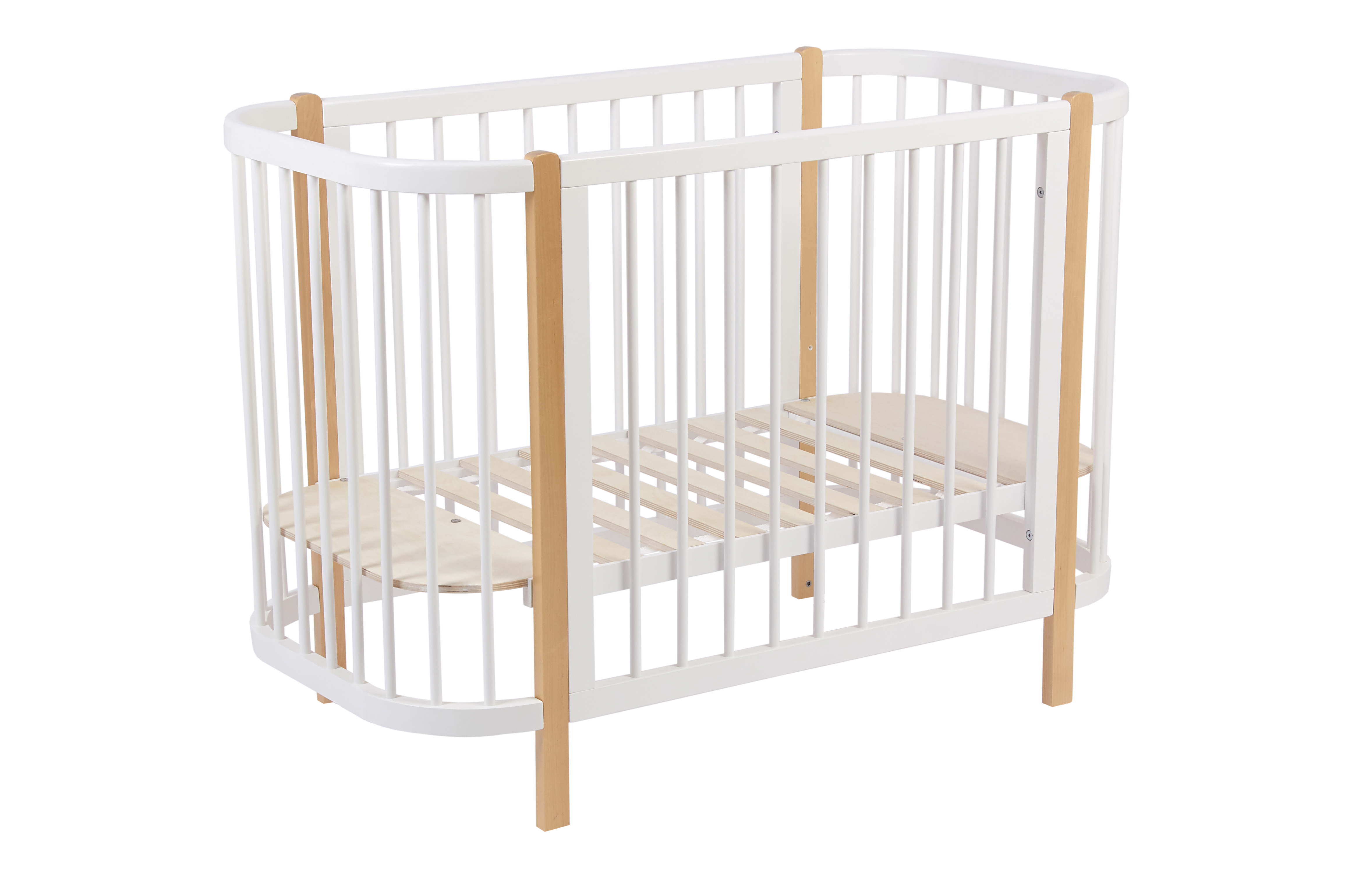Детская кроватка Polini kids 350 прямоугольная, продольный маятник (белый) - фото 4